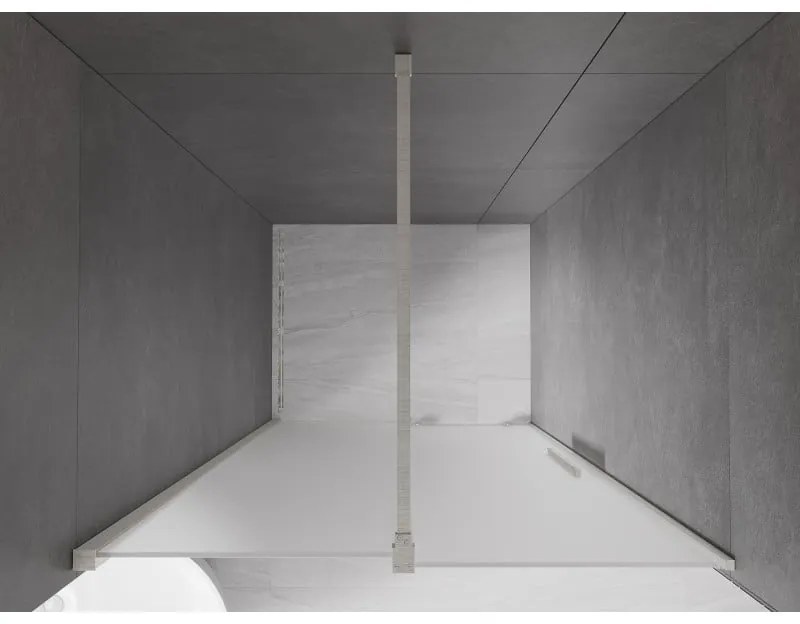 Mexen Velar, posuvné sprchové dvere do otvoru 110 cm, 8mm sklo námraza, brúsená oceľ, 871-110-000-31-97