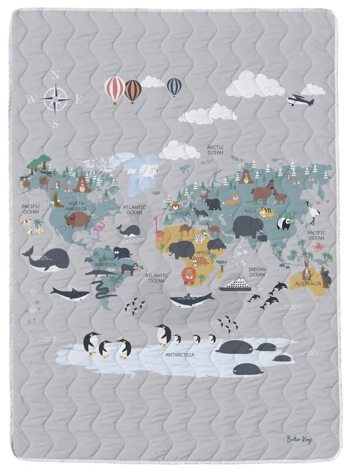 Prešívaná deka a obliečka na vankúš v súprave z bavlneného saténu 140x200 cm – Butter Kings