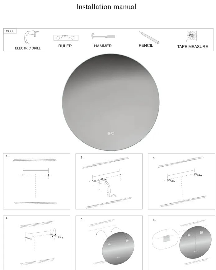 Erga Sofia, okrúhle LED zrkadlo 100cm, 2415 lm, 3 farby svetla, ERG-V01-207-1010