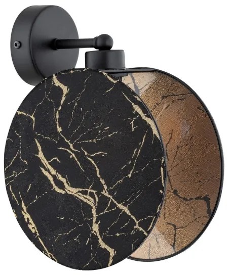 Nástenná lampa MOTIF 1xE27/15W/230V čierna/zlatá