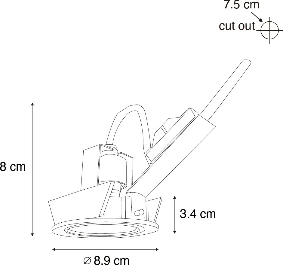 Moderné zapustené bodové svetlo tmavo bronzové naklápateľné - Cisco