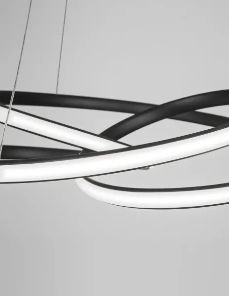 LED luster Menton 52 čierne