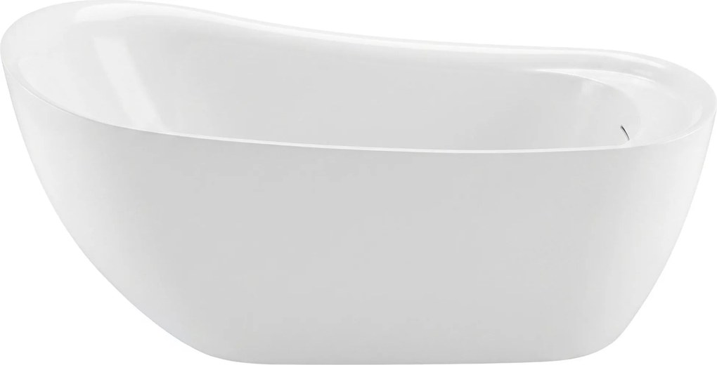 Rea Orte, akrylová voľne stojaca vaňa, 170x80cm, čierna odtoková krytka, KPL-W6860