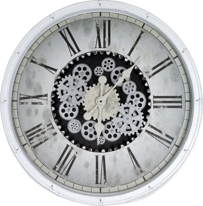 DEKORATÍVNE HODINY 86 ⌀ 72X8CM BIELE