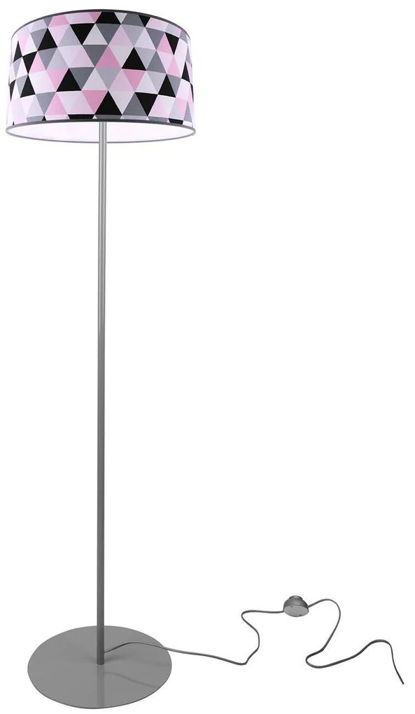 Stojacia lampa Garo, 1x textilné tienidlo so vzorom (výber z 3 farieb), (výber z 3 farieb konštrukcie), o
