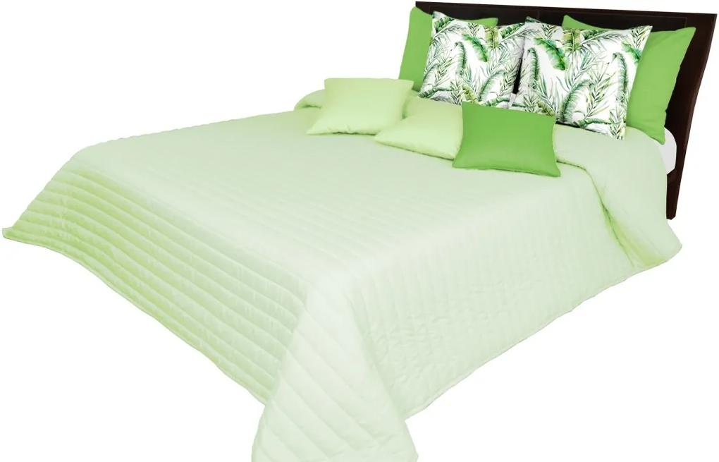DomTextilu Kvalitný prešívaný prehoz na posteľ svetlo zelenej farby Šírka: 200 cm | Dĺžka: 220 cm 12549-148633