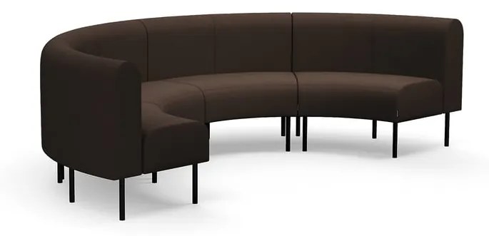 Pohovka VARIETY, vnútorný poloblúk, látka Blues CSII, tmavohnedá