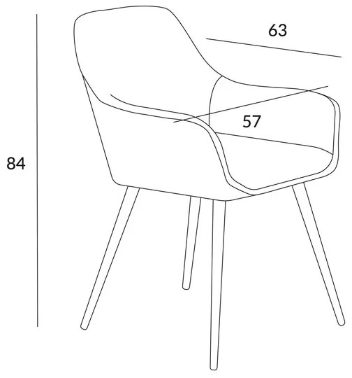 Jedálenská stolička CHERRY zamatová sivá ALL 999165
