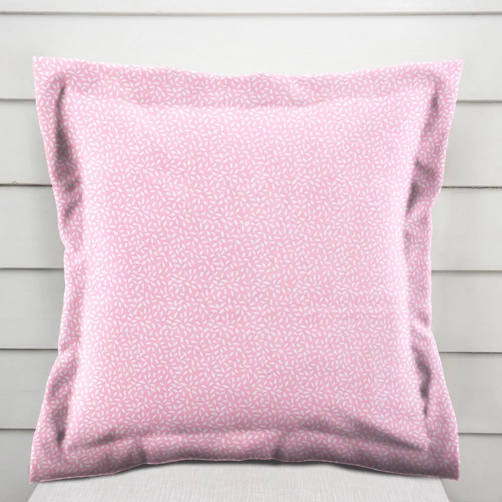 Biante Bavlnená obliečka na vankúš s lemom Sandra SA-256 Ryža na ružovom 45 x 45 cm
