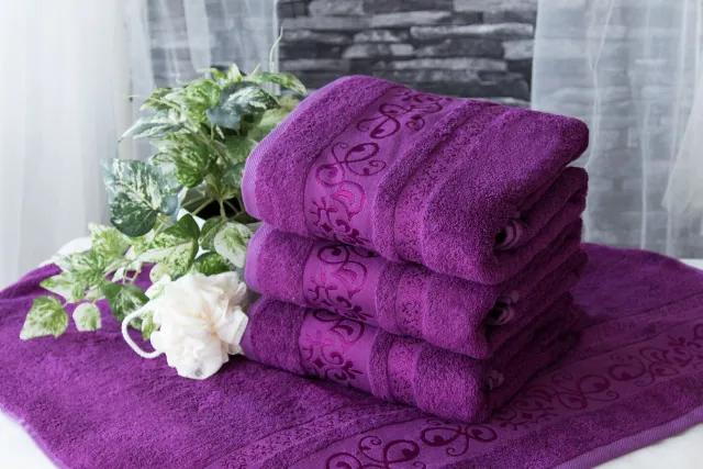 XPOSE ® Bambusový ručník CATANIA - tmavě fialová 50x90 cm