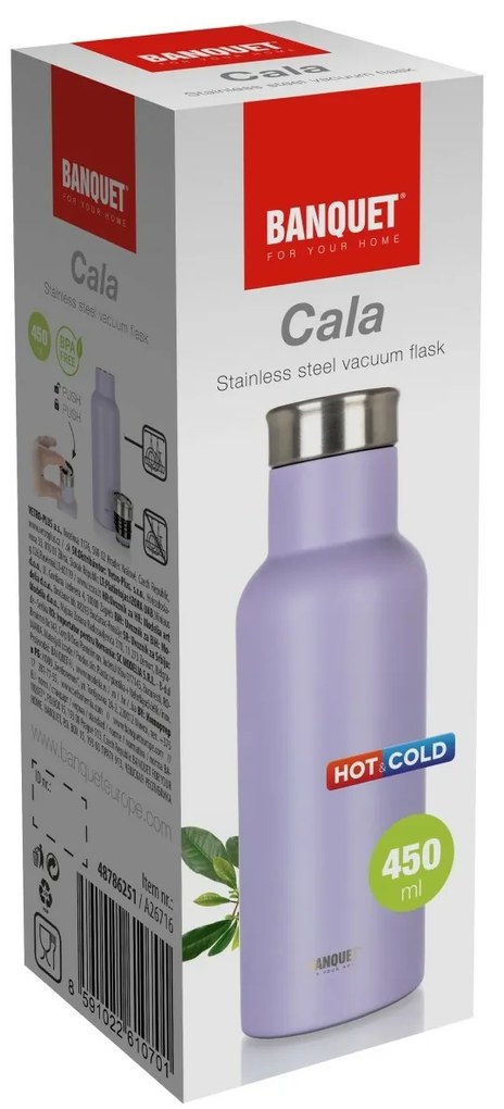 Banquet Termoska nerezová CALA 450 ml, lila