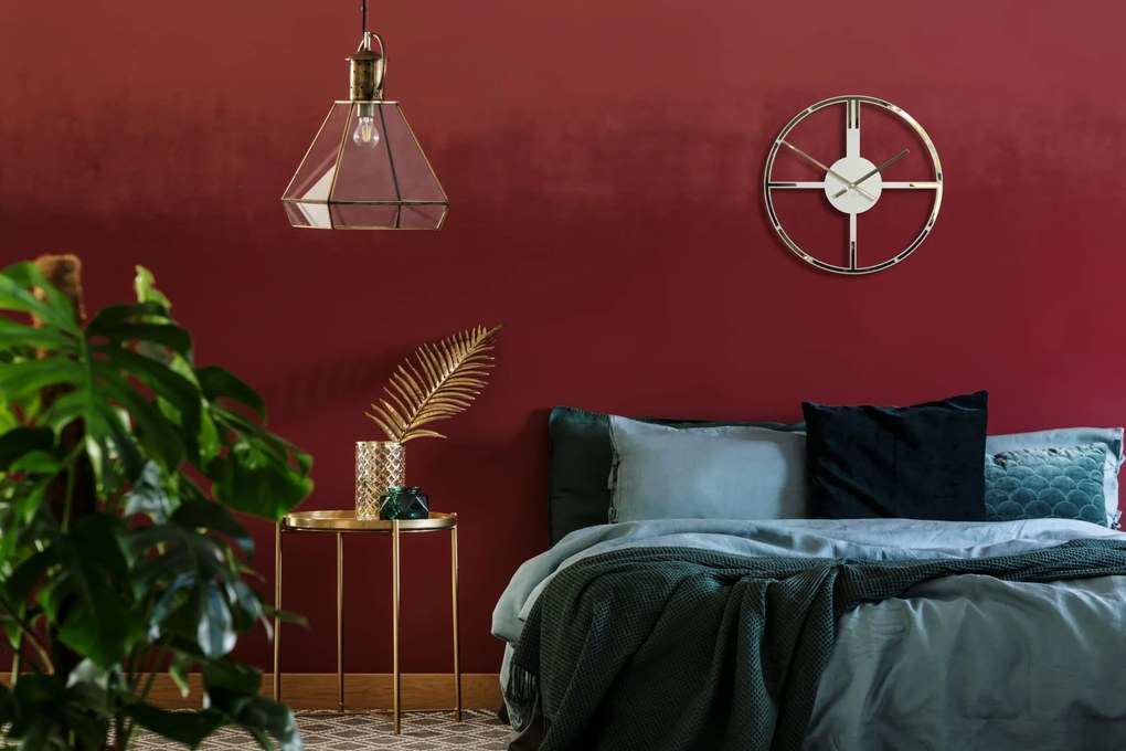 Dekorstudio Kovové nástenné hodiny Light Gold