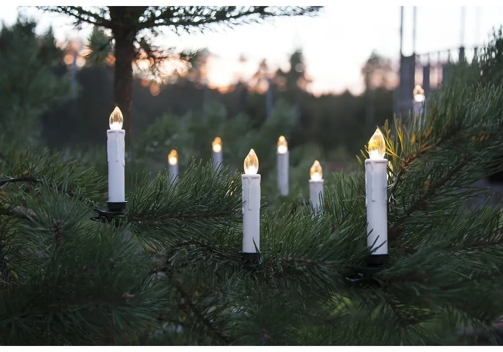 Súprava 10 LED sviečok s diaľkovým ovládačom Star Trading Shaft, výška 13,5 cm