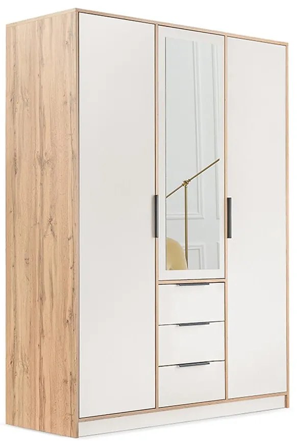 Skriňa Duarte D3 Kašmír / Dub Wotan /Zrkadlo