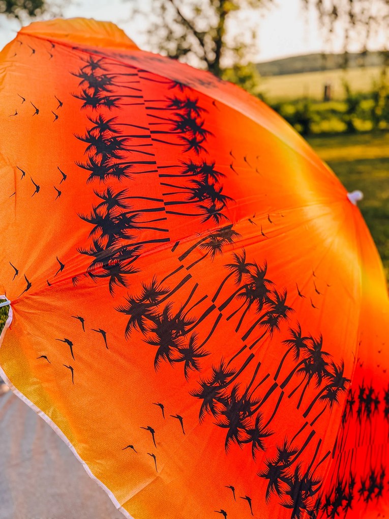 Oranžovo-červený slnečník GLEAM 180 cm
