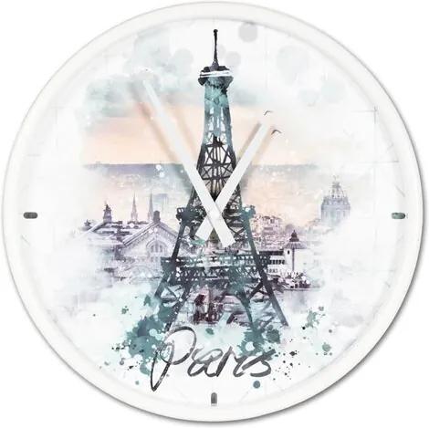 Nástenné hodiny Eiffel tower, pr. 30,5 cm