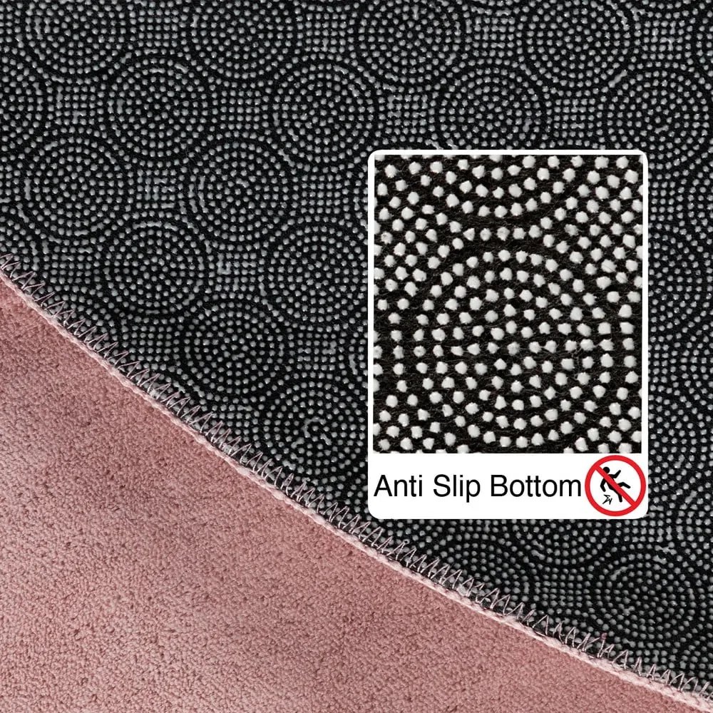 Ružový prateľný okrúhly koberec ø 120 cm Sky – Ayyildiz Carpets