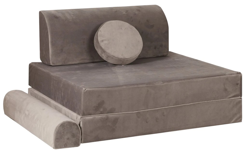 Variabilná detská pohovka MeowBaby® Premium, Velvet Grey