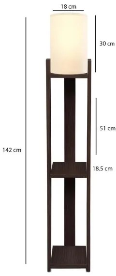Stojacia lampa AYD 1xE27/40W/230V hnedá/krémová
