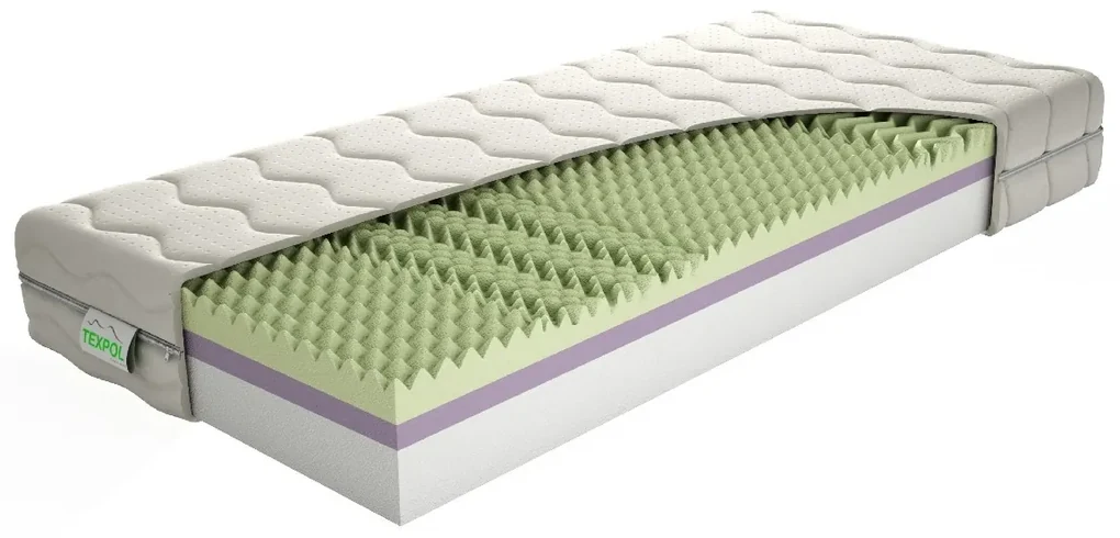 Texpol Sendvičový matrac ANETA - tvrdý obojstranný matrac 80 x 210 cm, snímateľný poťah