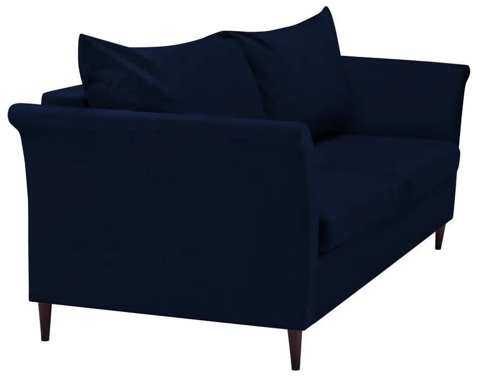 Modrá rozkladacia pohovka s úložným priestorom Mazzini Sofas Pivoine