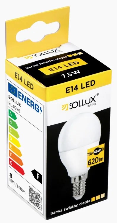 LED žiarovka E14 3000k 7,5w 620lm