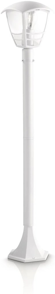 PHILIPS Vonkajšia stojacia lampa CREEK, 1xE27, 60W, 100cm, biela, IP44