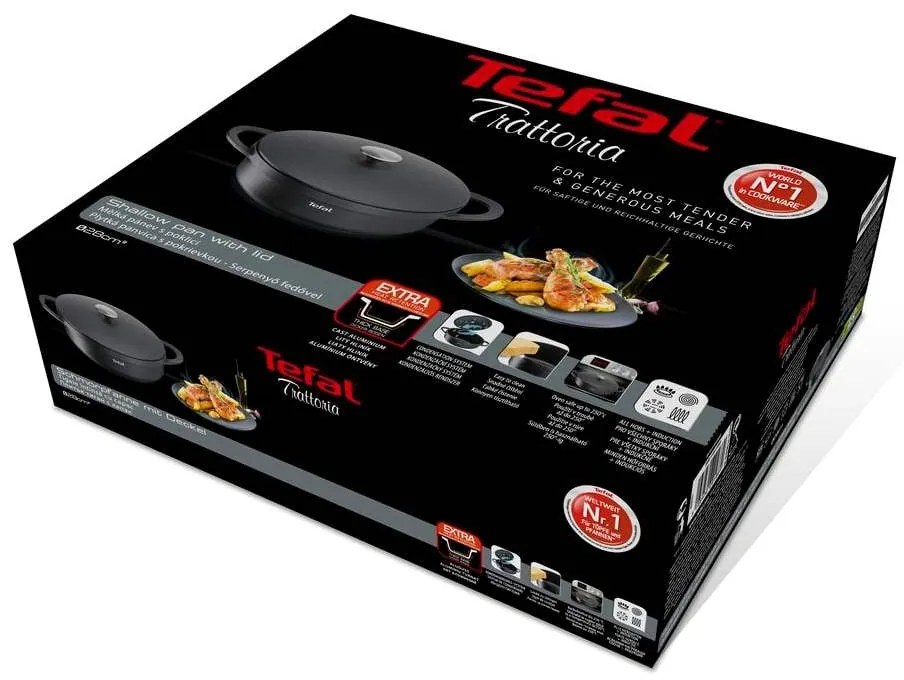 Nízký hrniec Tefal Trattoria E2187234 28 cm (rozbalené)