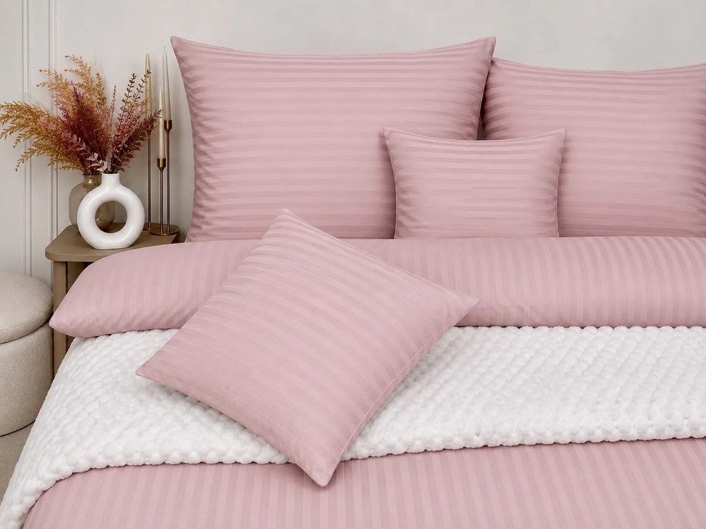 Damaškové obliečky Premium Ružové 140x200/70x90 cm – 100 % bavlna