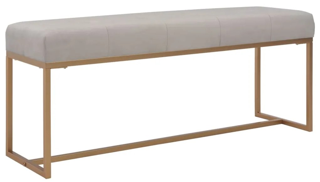 vidaXL Lavička 120 cm sivá zamatová