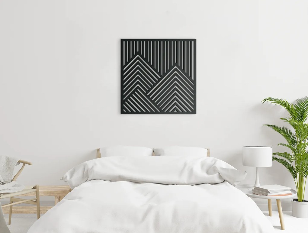 drevko Moderný obraz Vrcholovka Rozmer obrazu: 32,5 x 32,5 cm, Farba dekorácie: Čierna