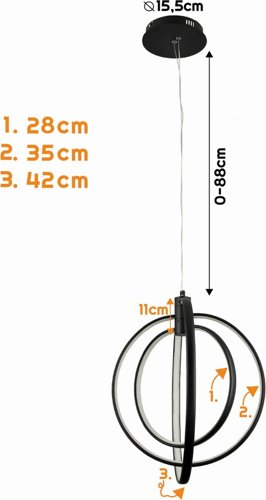 BERGE Stropná LED lampa Austin 36W CCT