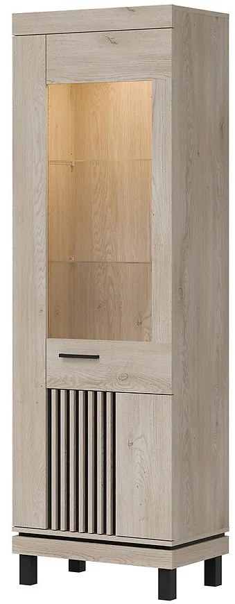 Vitrína Mati Mi07 Dub Cremona/čierna