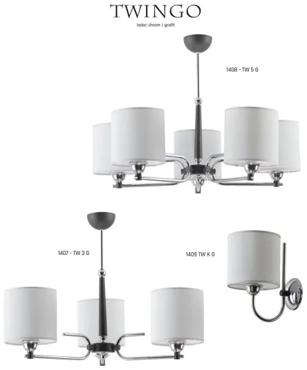 Jupiter 1409 - TW K G - Nástenné svietidlo TWINGO 1xE27/60W/230V