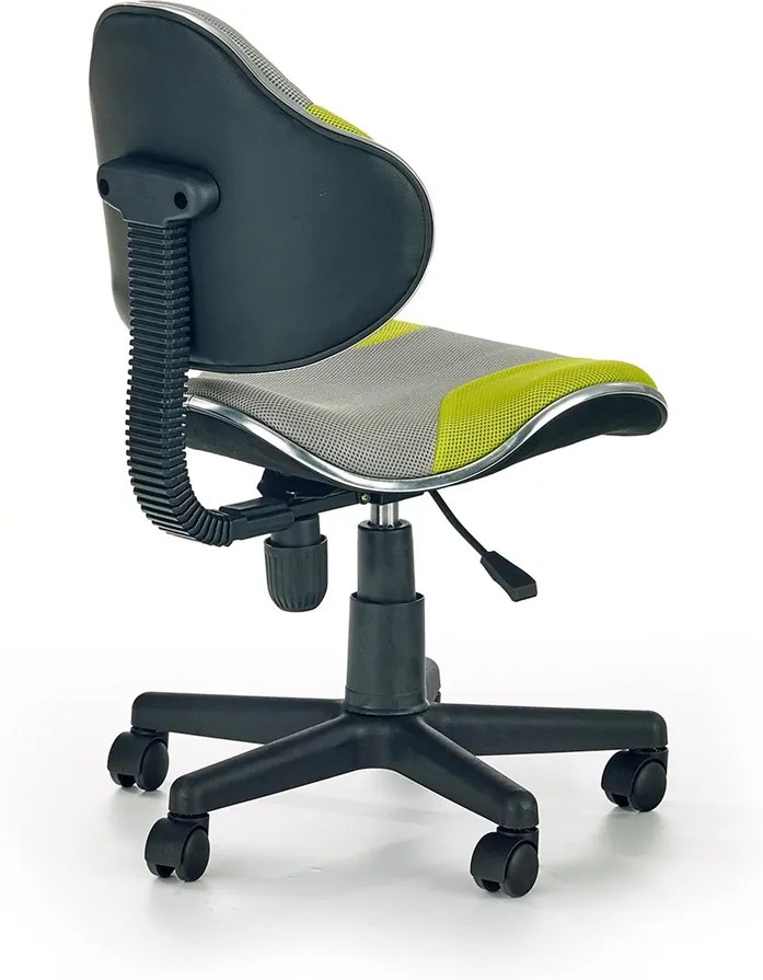 Detská stolička na kolieskach Flash 2 - sivá / zelená