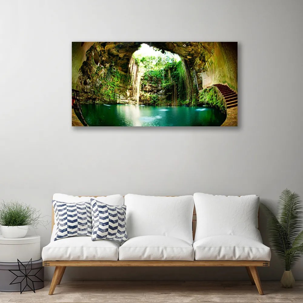 Obraz na plátne Vodopád príroda 140x70 cm