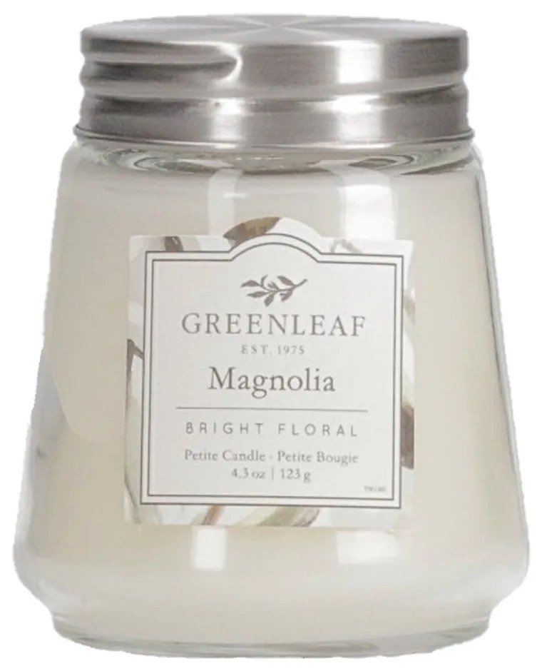 Sviečka zo sójového vosku Greenleaf Magnolia, doba horenia 30 - 40 hodín