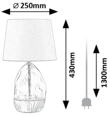 Rabalux 74228 - Stolná lampa APOLONIA 1xE27/40W/230V šedá