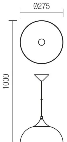 Redo 06-032 - Luster na lanku COLINE 1xE27/42W/230V