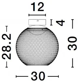LED čierne moderné stropné svietidlo Kinetic 30