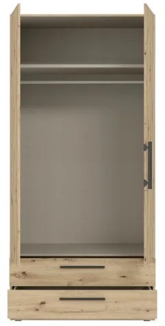 Šatníková skriňa MARO 100x213 cm dub artisan