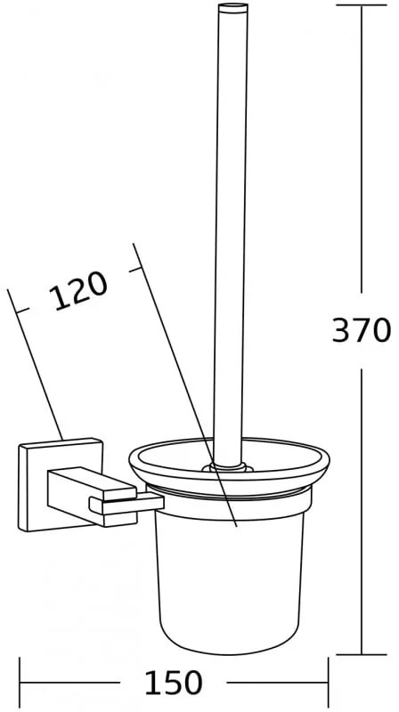 Mexen príslušenstvo, VANE držiak na wc kefu, zlatá, 7020950-50