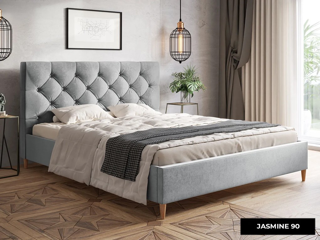 PROXIMA.store - Luxusná čalúnená posteľ FIONA ROZMER: 120 x 200 cm, FARBA NÔH: biela