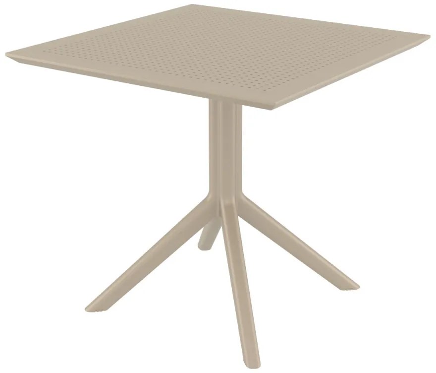 Stôl Sky 80 - v74 x 80 x 80 cm - Svetlo hnedá