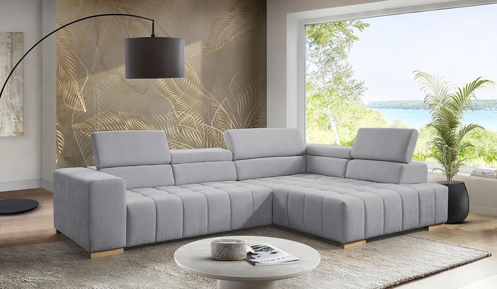 XXXLutz ROHOVÁ SEDAČKA, textil, sivá MID.YOU - Sedačky - 000694006519