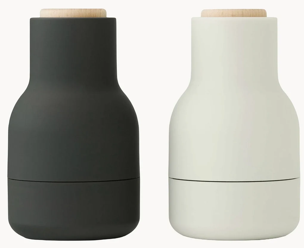 Súprava mlynčekov na soľ a korenie's drevenými vrchnákmi Bottle Grinder, 2 diely