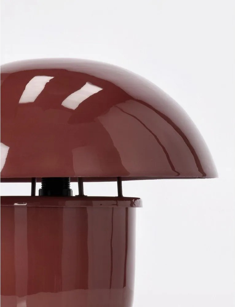 Vínovočervená kovová stolová lampa s kovovým tienidlom (výška 27 cm) Koppel – Bizzotto