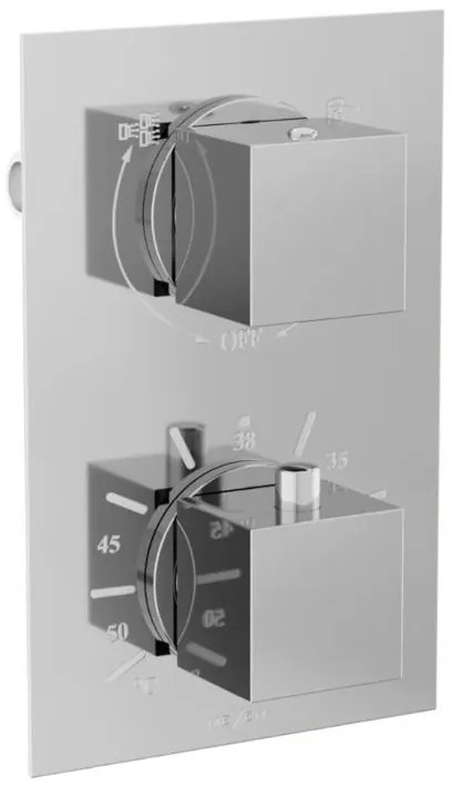 Mexen CUBE - 2-výstupová podomietková sprchová sada 6v1, Chróm, 5907709105775