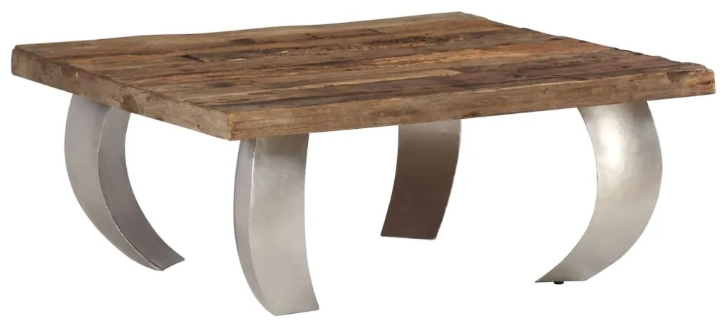 vidaXL Konferenčný stolík Opium, recyklované drevo a oceľ 80x78x35 cm
