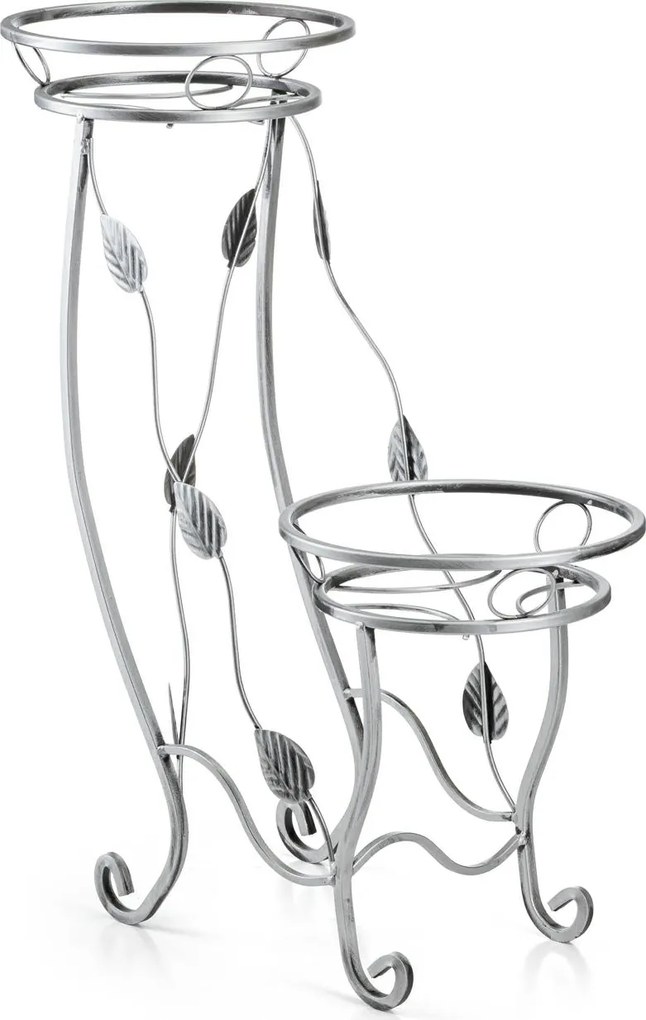 STOJAN NA KVETINÁČ JULYAN 70X50 CM STRIEBORNÁ